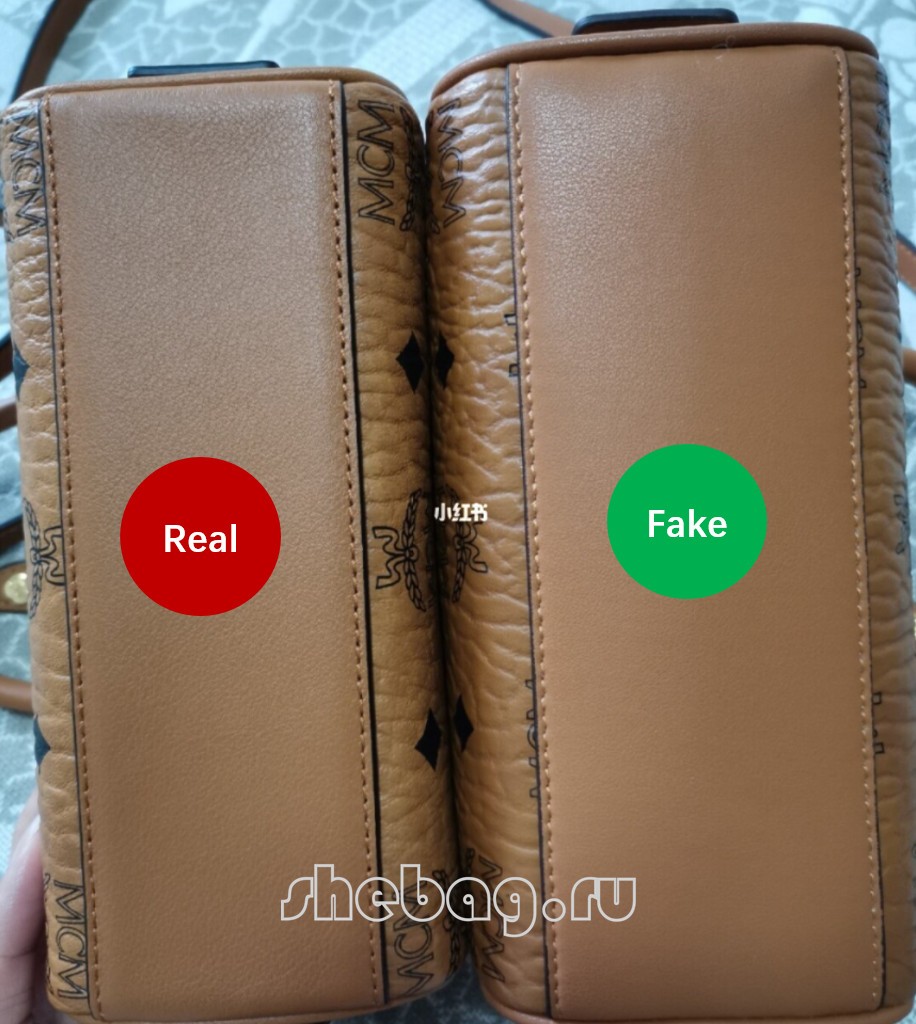 How to spot a fake designer bag?(fake vs real photos): MCM-Best Quality Fake designer Bag Review, Replica designer bag ru