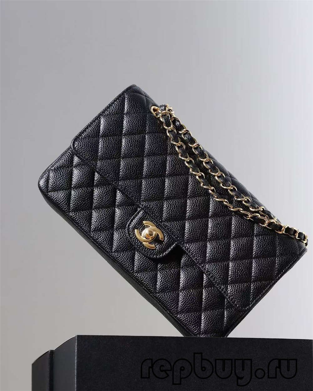 CHANEL Classicc Flap black gold buckle 25cm top replica bags (2022 Updated)-Best Quality Fake designer Bag Review, Replica designer bag ru