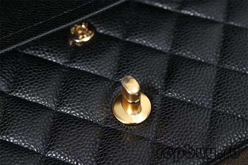 CHANEL Classic Flap top replica bags black gold buckle 25cm hardware and laser label details (2022 Special)-Best Quality Fake designer Bag Review, Replica designer bag ru