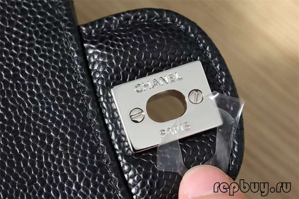 CHANEL Classic Flap top replica bags black silver buckle 25cm detail (2022 Latest)-Best Quality Fake designer Bag Review, Replica designer bag ru
