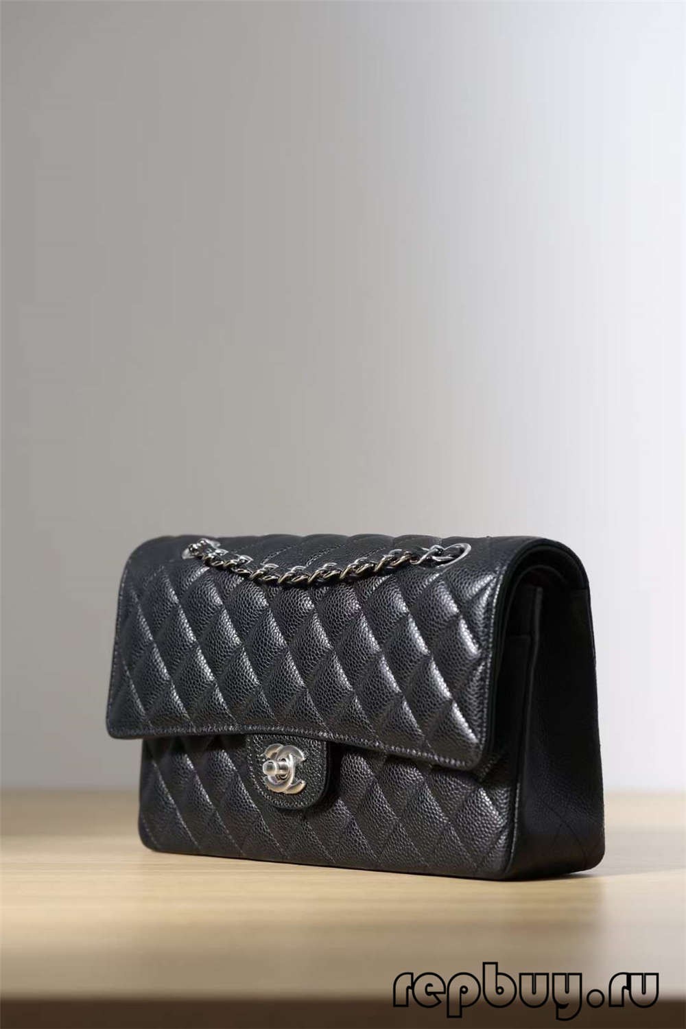 CHANEL Classicc Flap Black Silver Buckle 25cm Top Replica Bags (2022 Latest)-Best Quality Fake designer Bag Review, Replica designer bag ru