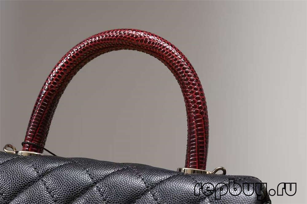 Chanel Coco Handle top replica handbags black gold buckle hardware and handle details (2022 Updated)-Best Quality Fake designer Bag Review, Replica designer bag ru