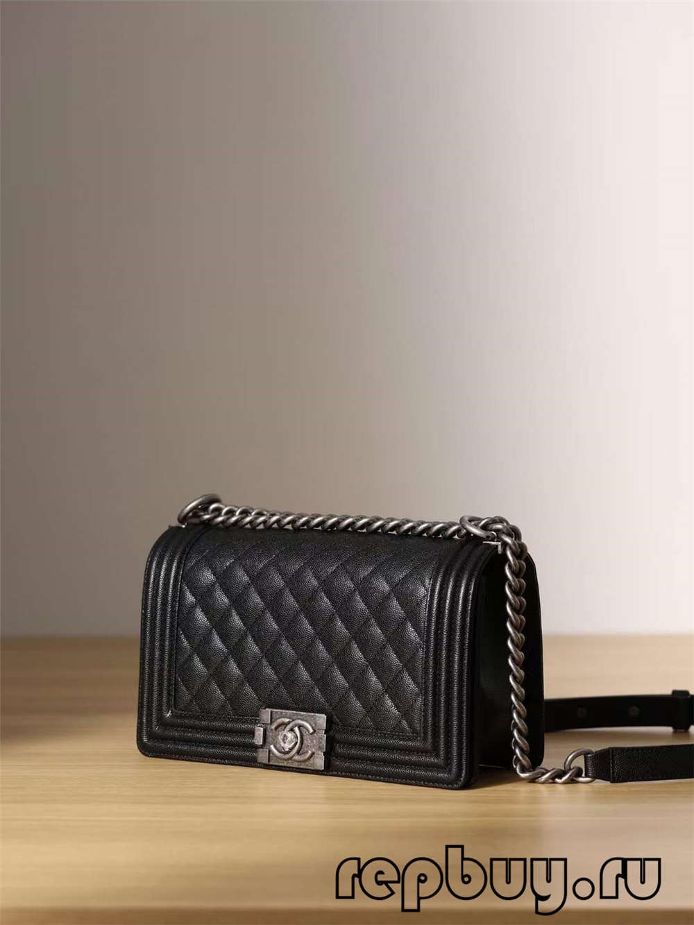 Chanel Le boy medium black top replica handbags Appearance (2022 Updated)-Best Quality Fake designer Bag Review, Replica designer bag ru
