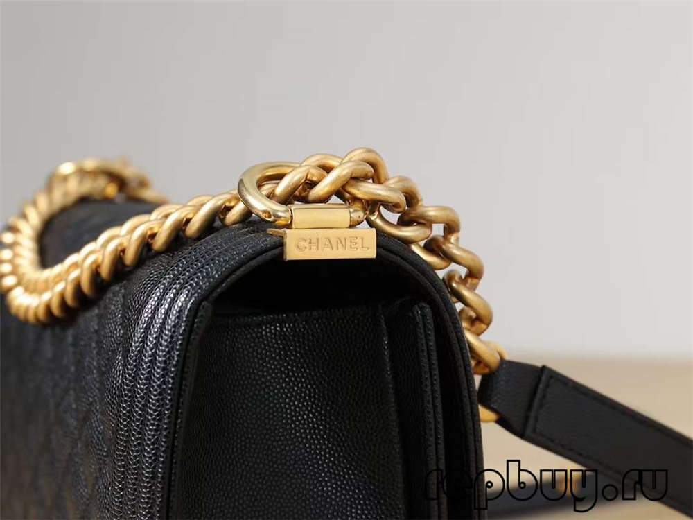 Chanel Le boy medium gold buckle top replica handbags Hardware details (2022 Latest)-Best Quality Fake designer Bag Review, Replica designer bag ru