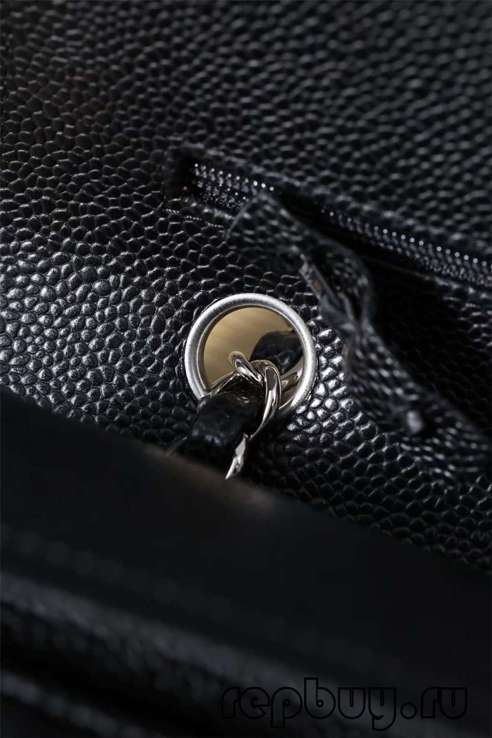 CHANEL Classic Flap Top Replica Bags Black Silver Buckle 25cm Shoulder Strap and Logo Details (2022 Latest)-Best Quality Fake designer Bag Review, Replica designer bag ru