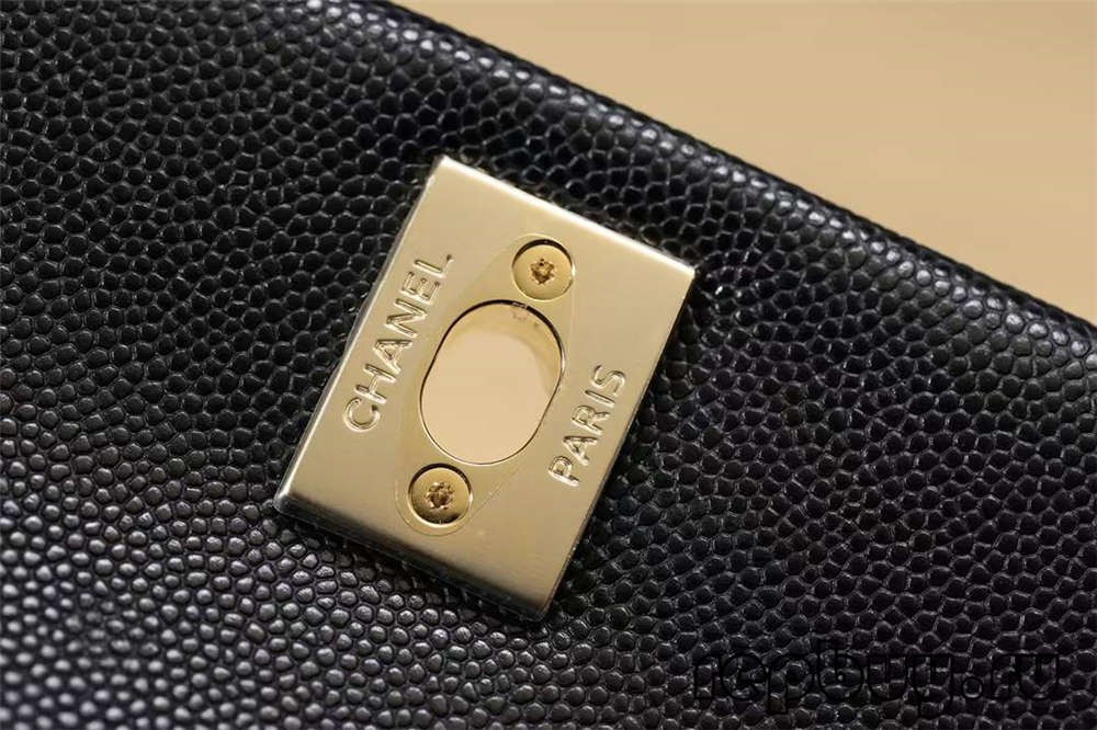 Chanel Coco Handle top replica handbag with black gold buckle hardware and double C logo detail (2022 Latest)-Best Quality Fake designer Bag Review, Replica designer bag ru
