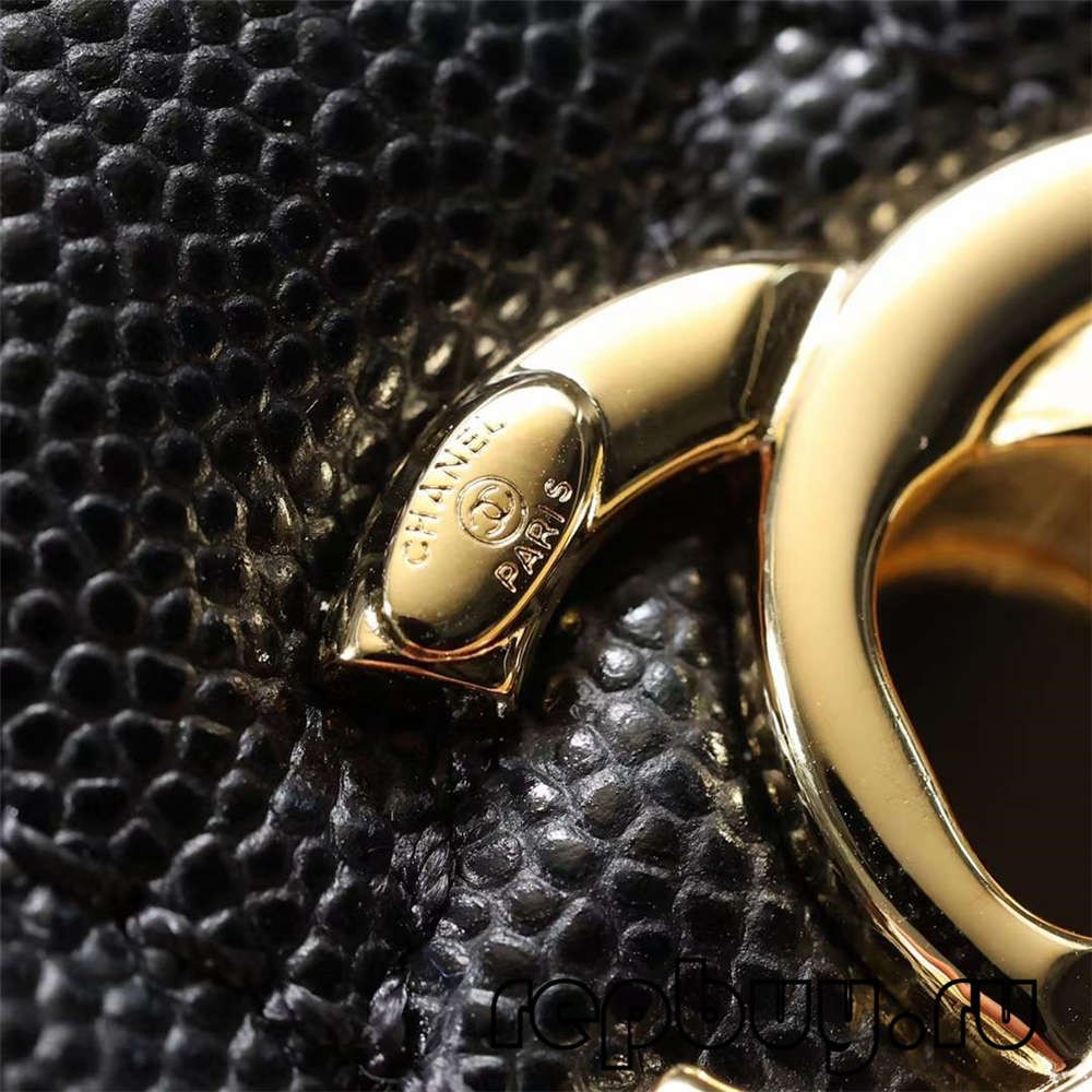 Chanel Coco Handle top replica handbag with black gold buckle hardware and double C logo detail (2022 Latest)-Best Quality Fake designer Bag Review, Replica designer bag ru