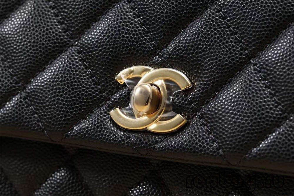 Chanel Coco Handle top replica handbags black gold buckle (2022 Edition )-Best Quality Fake designer Bag Review, Replica designer bag ru