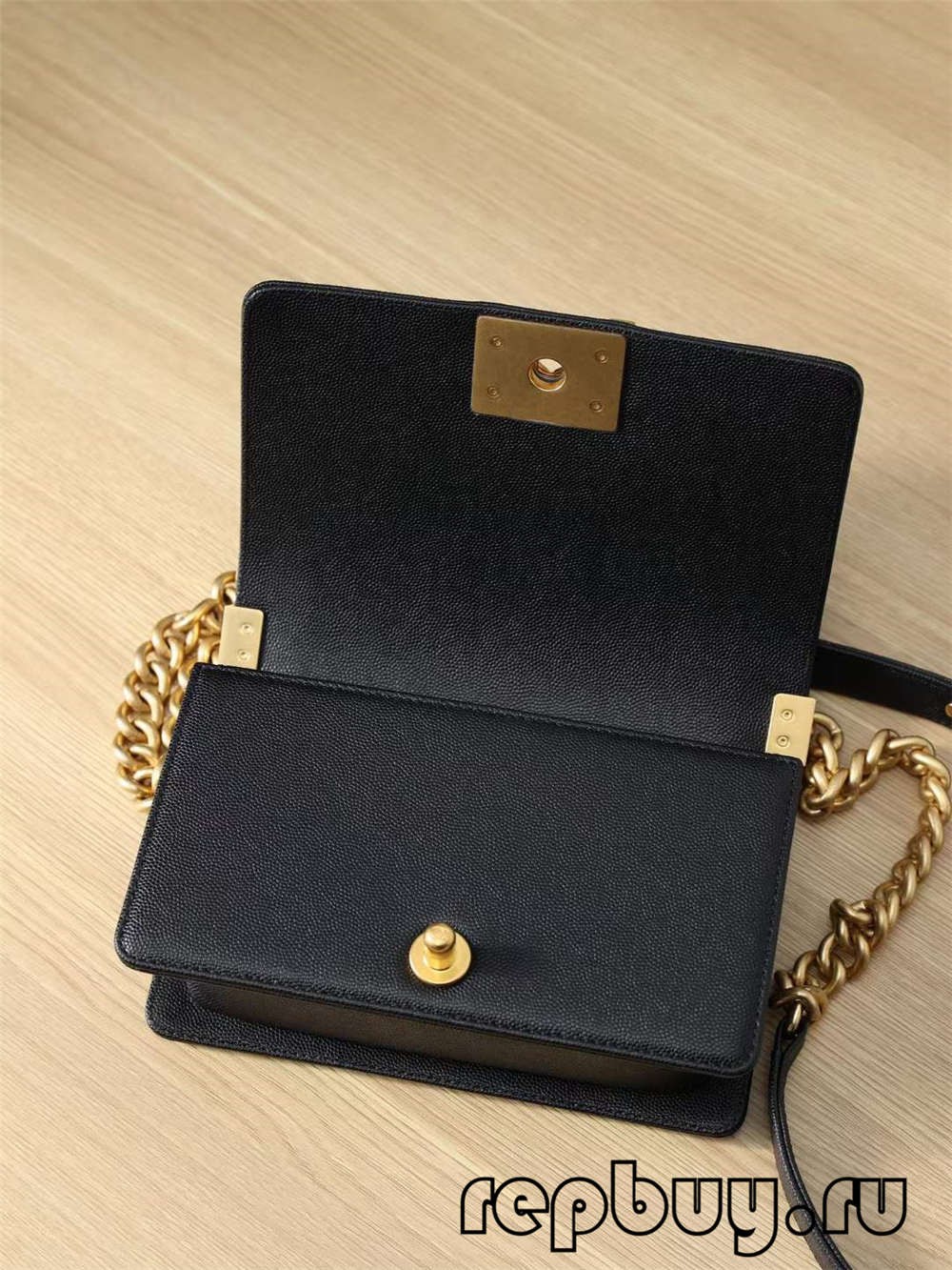 Chanel Le boy top replica handbags small gold buckle inner label and logo details (2022 Latest)-Best Quality Fake designer Bag Review, Replica designer bag ru