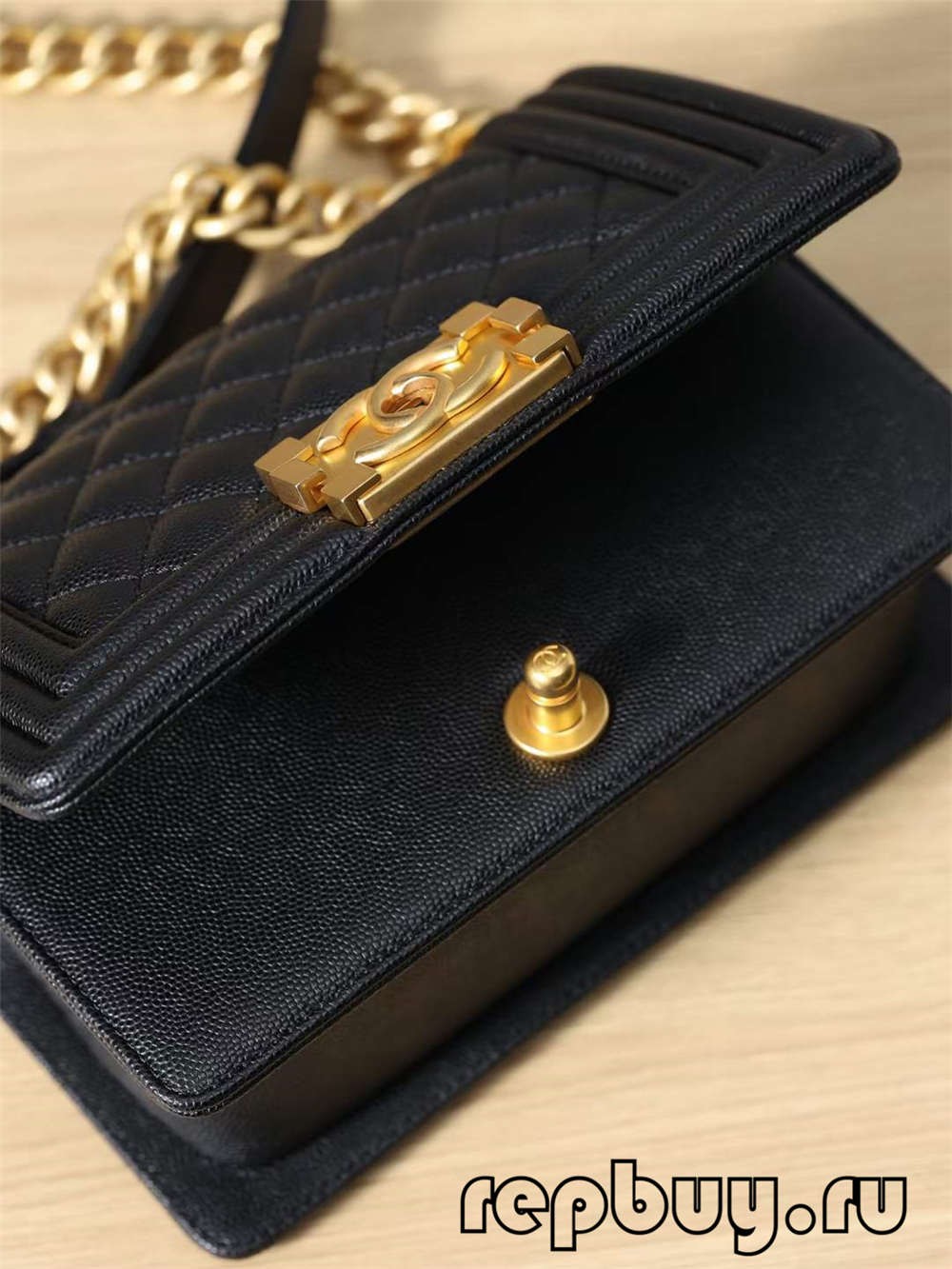 Chanel Le boy top replica handbags small gold buckle latch detail (2022 Updated)-Best Quality Fake designer Bag Review, Replica designer bag ru