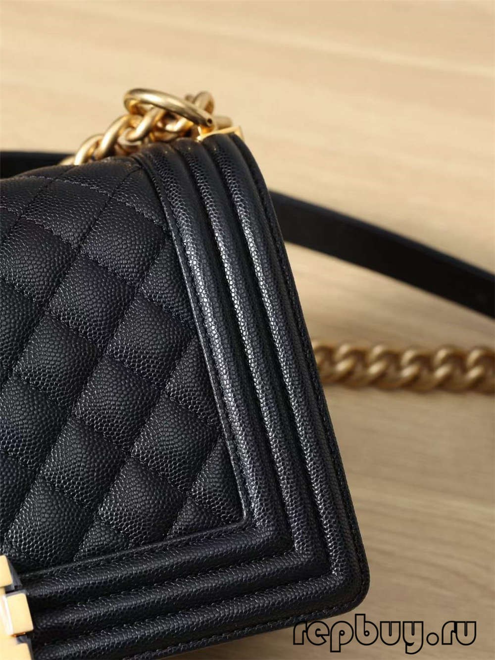 Chanel Le boy top replica handbags medium gold buckle leather and hardware details (2022 Updated)-Best Quality Fake designer Bag Review, Replica designer bag ru