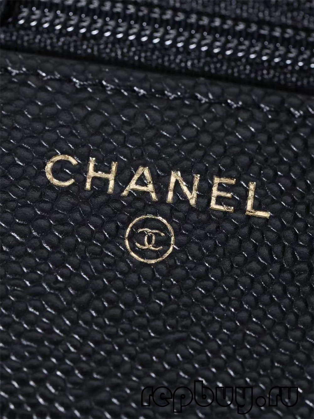 CHANEL WOC classic lychee pattern gold buckle chain bag Hardware and engraved details (2022 Updated)-Best Quality Fake designer Bag Review, Replica designer bag ru