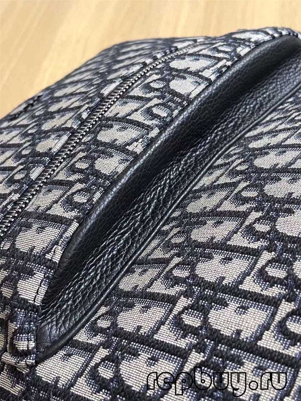 Dior blue embroidery Oblique print top replica duffel bag (2022 Edition)-Best Quality Fake designer Bag Review, Replica designer bag ru