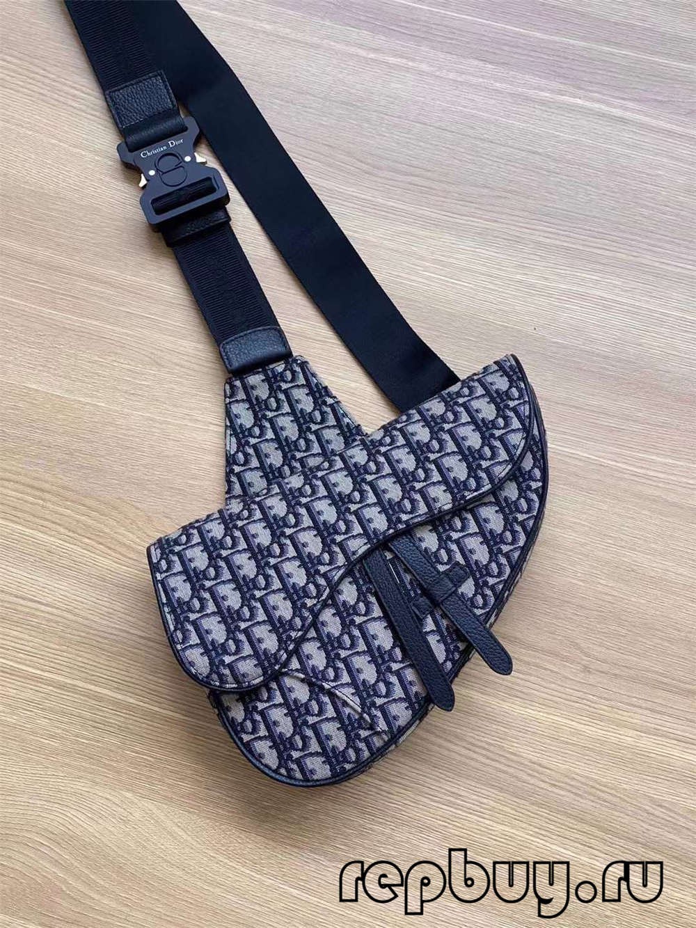 Dior top replica saddle bag black embroidery Oblique print 26cm (2022 Special)-Best Quality Fake designer Bag Review, Replica designer bag ru