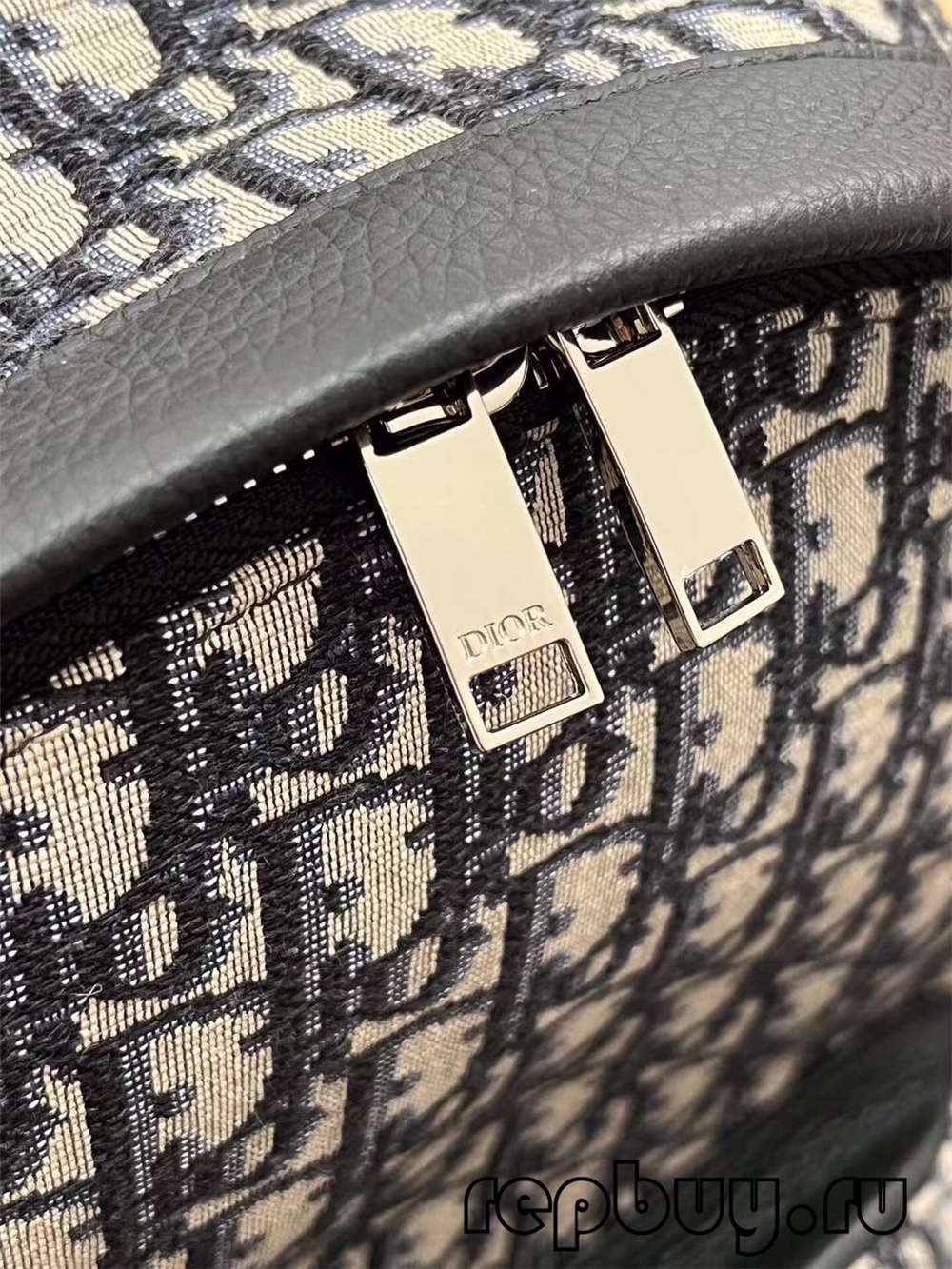 Dior top replica duffel bag blue embroidery Oblique print details (2022 Edition)-Best Quality Fake designer Bag Review, Replica designer bag ru