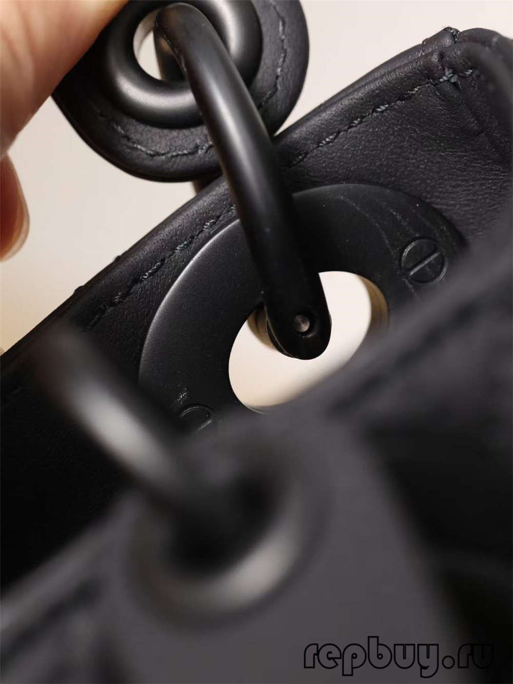 LADY DIOR Mini Black Top Replica Handbag Matte Cowhide Fabric and Hardware Details (2022 Edition)-Best Quality Fake designer Bag Review, Replica designer bag ru