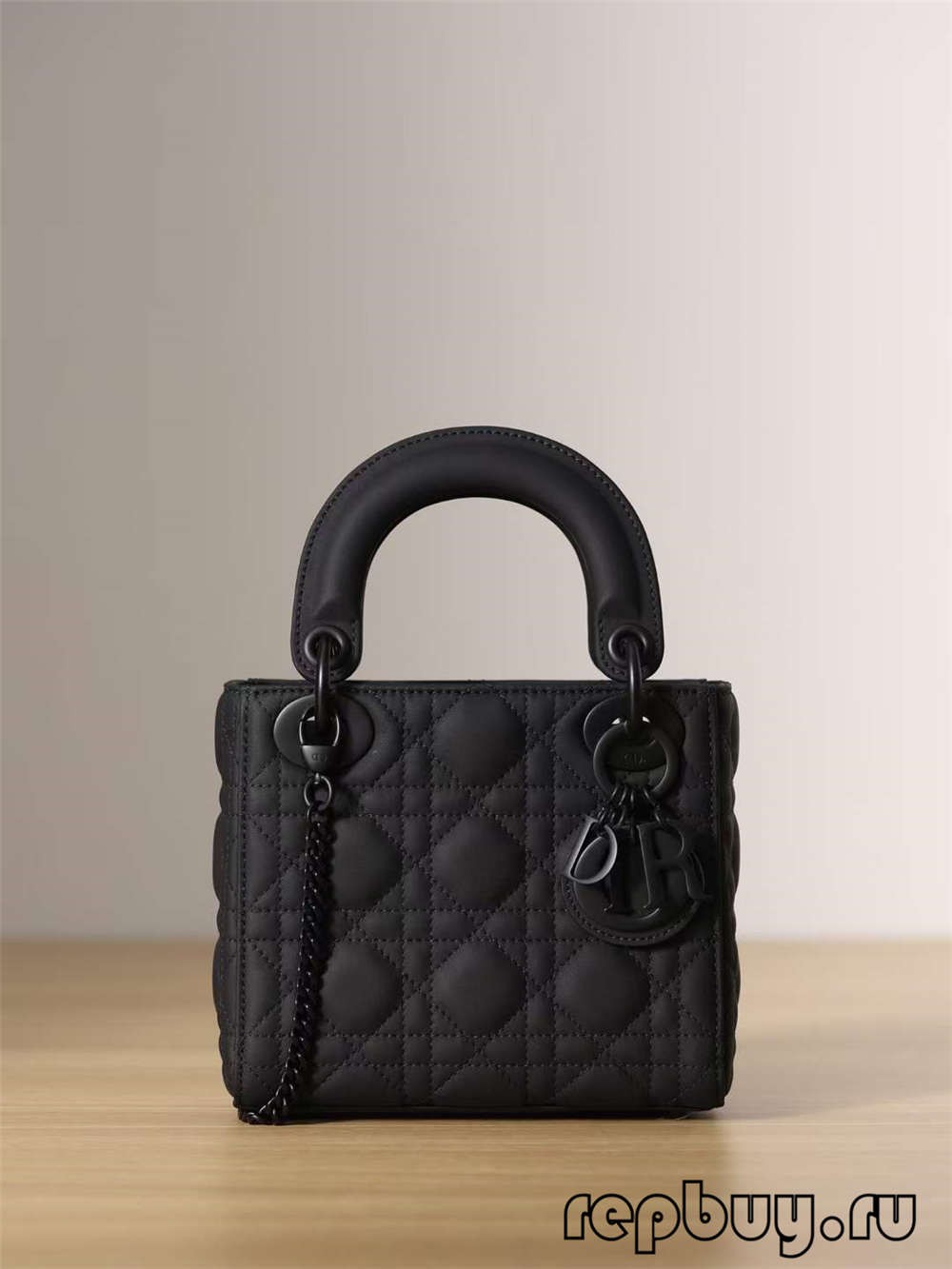 LADY DIOR Mini Black Top Replica Handbag Matte Cowhide (2022 Special)-Best Quality Fake designer Bag Review, Replica designer bag ru