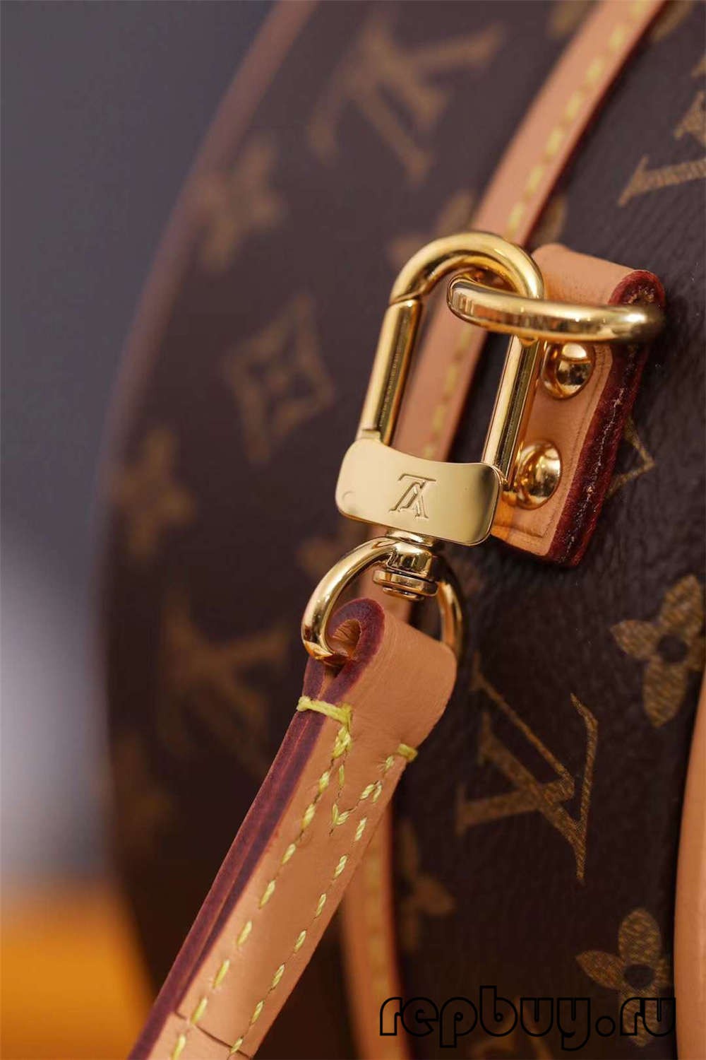 Louis Vuitton M43514 PETITE BOITE CHAPEAU 17.5 cm-ko goiko erreplikako poltsak Hardwarea eta artisautza xehetasunak (2022ko edizioa)-Best Quality Fake Louis Vuitton Bag Online Store, Replica designer bag ru