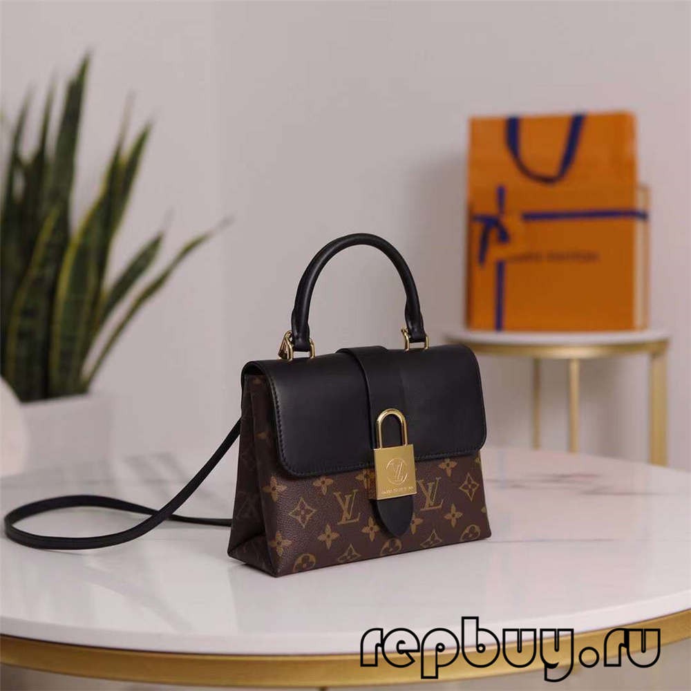 Louis Vuitton M44141 20cm Lock BB Black top replica bags (2022 Special)-Best Quality Fake designer Bag Review, Replica designer bag ru