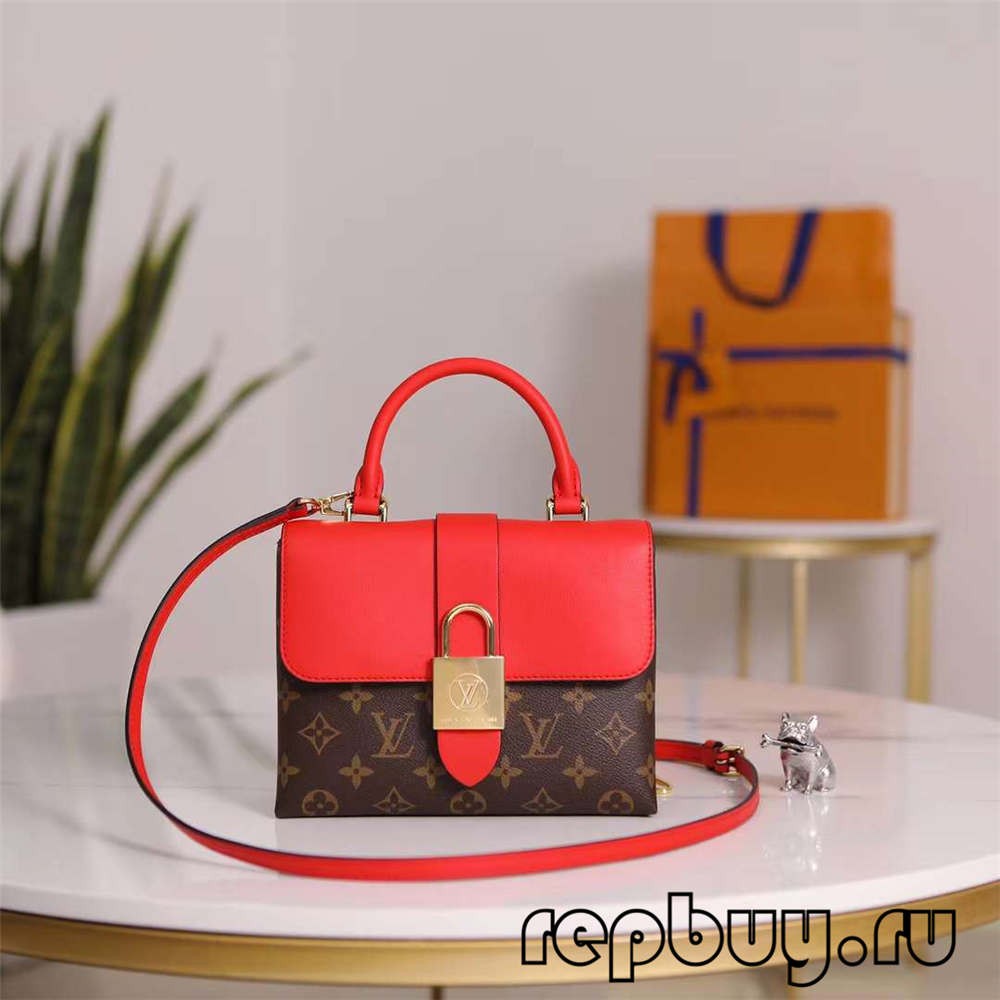 Louis Vuitton M44322 20cm Lock BB Red Top Replica Bags (2022 Latest)-Paras laatu väärennetty Louis Vuitton laukku verkkokauppa, replika suunnittelija laukku ru
