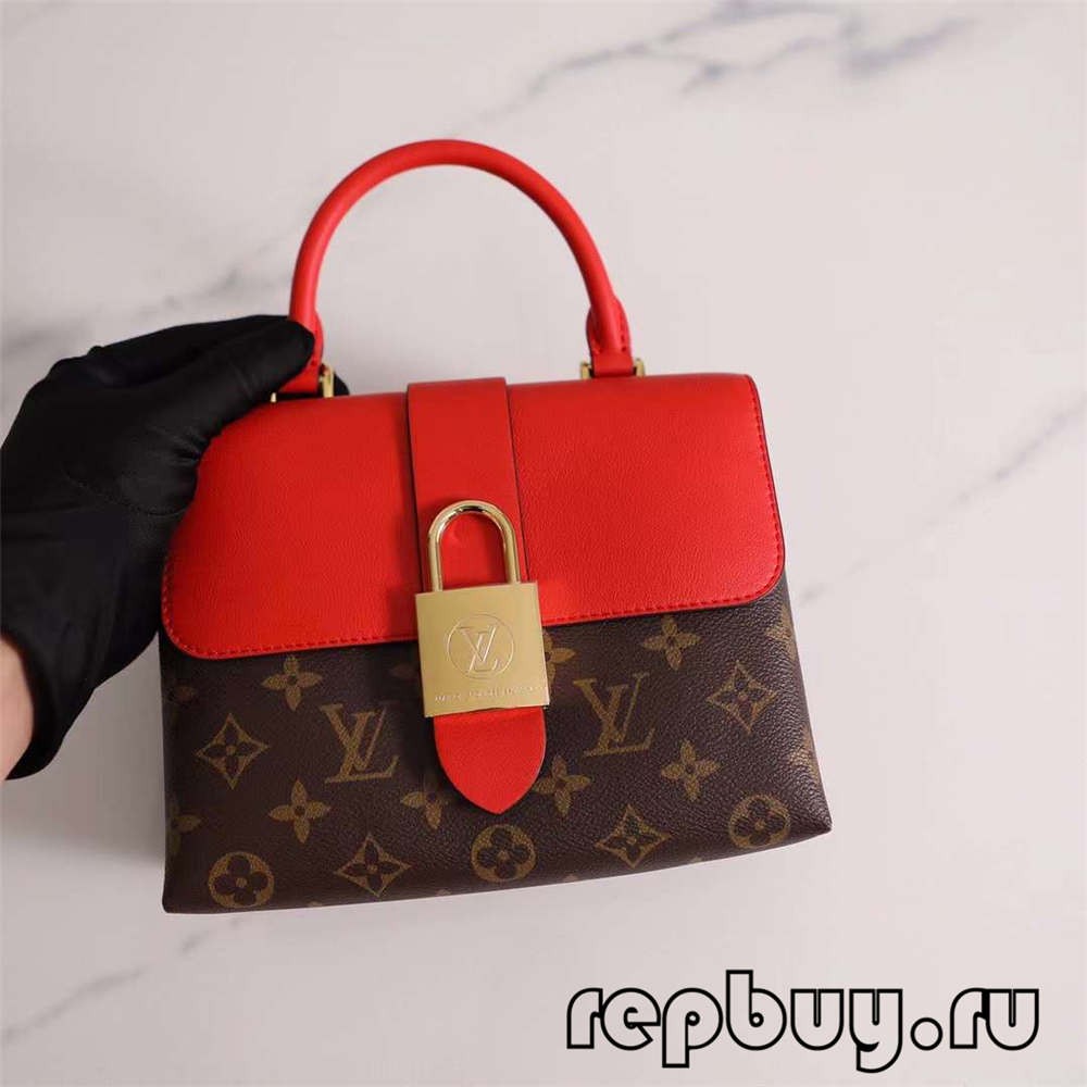 Louis Vuitton M44322 20cm Lock BB халтаҳои репликаи сурх (2022 охирин)-Best Quality Fake Louis Vuitton Bag Online Store, Replica designer bag ru