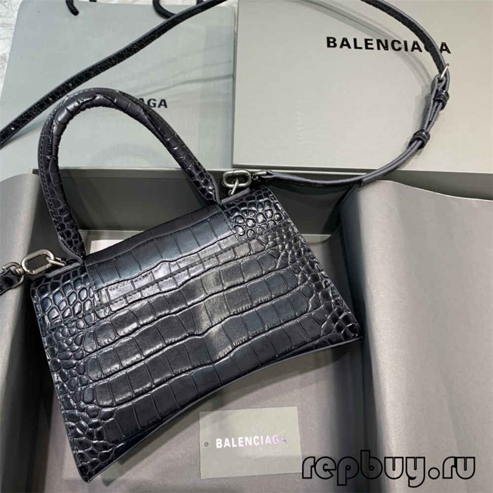 Balenciaga Құм сағаты Қара Крокодил Үздік сапалы Реплика сөмкелері (соңғы 2022)-Best Quality Fake Louis Vuitton Bag Online Store, Replica designer bag ru