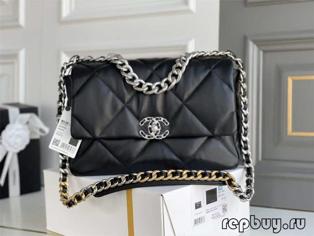 Chanel 19 Black gold buckle top quality replica bag (2022 updated)-Best Quality Fake Louis Vuitton Bag Online Store, Replica designer bag ru