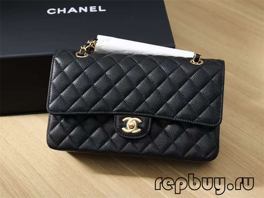 Shebag visu laiku vislabāk pārdotais — Chanel klasiskākā, vidēji 25 cm klasiskā atloka (Chanel CF Caviar Leather Black) (atjaunināta 2022. gadā) — labākās kvalitātes viltotās Louis Vuitton somas tiešsaistes veikals, dizainera somas kopija ru