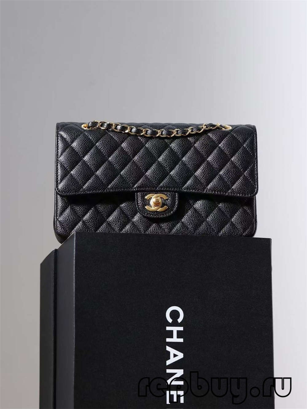 Shebag L-Aqwa Bejjiegħa ta' kull żmien——L-Aqwa Replika ta' Chanel's Flap Classic Medji ta' 25cm (Chanel CF Caviar Leather Iswed) (2022 aġġornat)-L-Aħjar Kwalità Foloz Louis Vuitton Bag Online Store, Replica designer bag ru