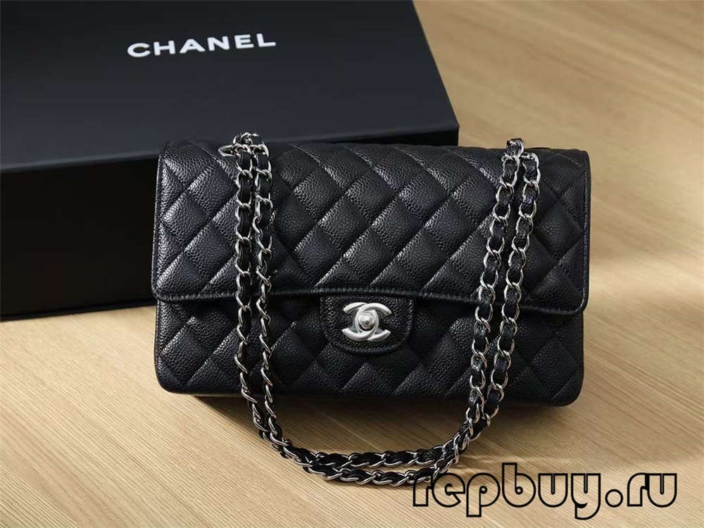 Shebag kõigi aegade enimmüüdud – Chaneli kõige klassikalisem keskmine 25 cm klassikaline klapp (Chanel CF Caviar Leather Black) (2022. aasta värskendatud) – parima kvaliteediga võltsitud Louis Vuittoni kottide veebipood, disainerkottide koopia ru