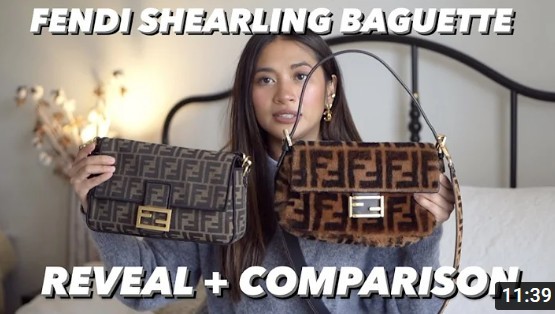 BAG REVEAL + WHATS IN MY BAG – Fendi shearling zucca baguette-Best Quality Fake designer Bag Review, Replica designer bag ru