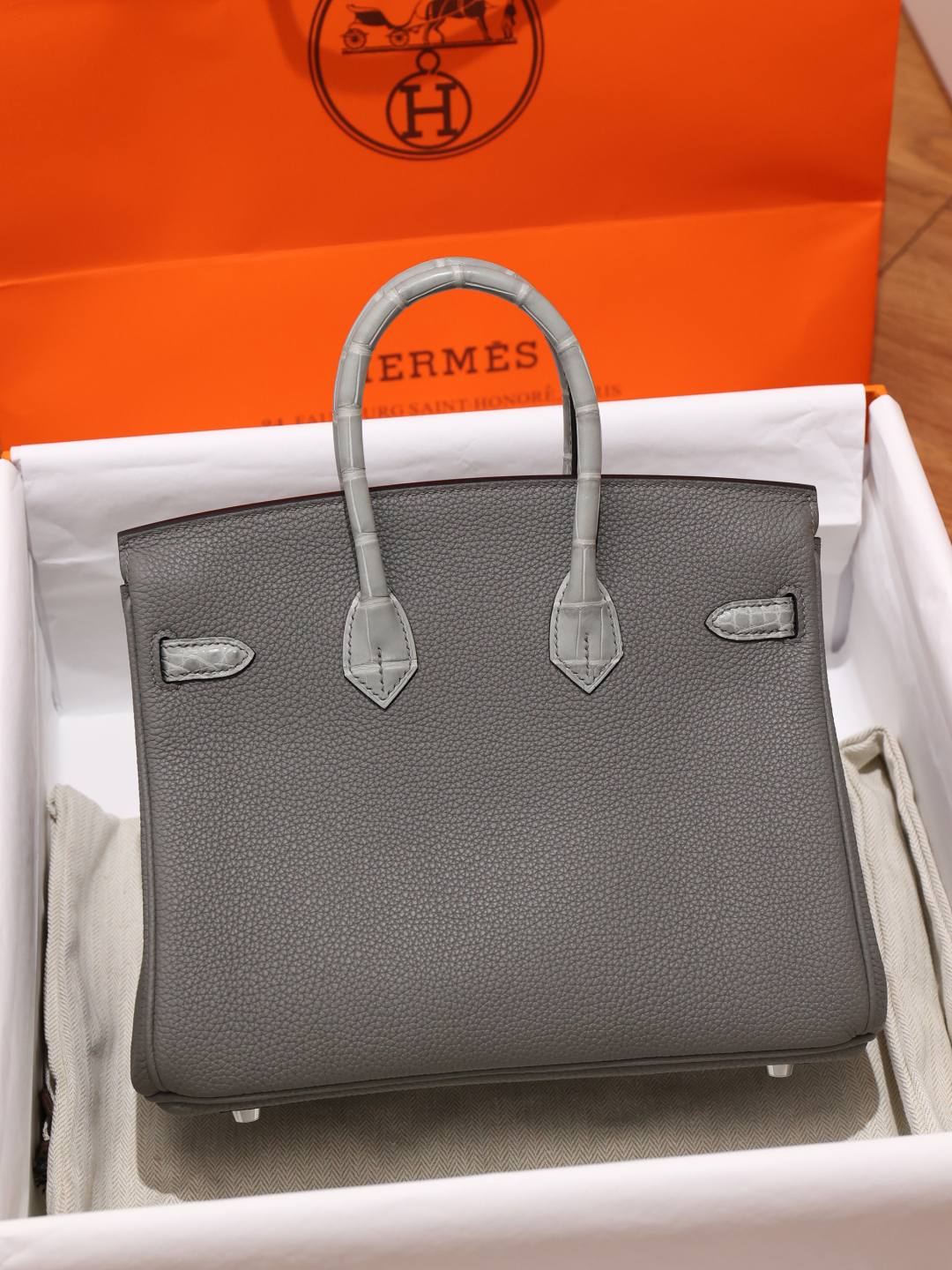 Shebag handmade Hermes Birkin 25 grey bag togo review(Oct 2025 updated)-Best Quality Fake Louis Vuitton Bag Online Store, Replica designer bag ru