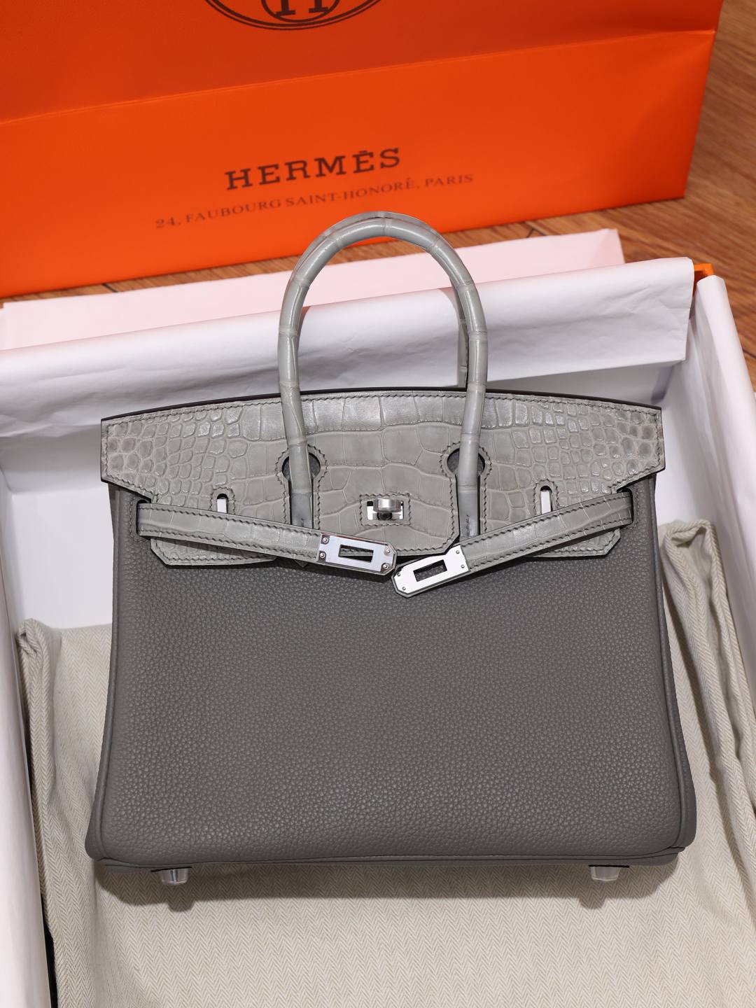 Shebag handmade Hermes Birkin 25 grey bag togo review(Oct 2025 updated)-Best Quality Fake Louis Vuitton Bag Online Store, Replica designer bag ru