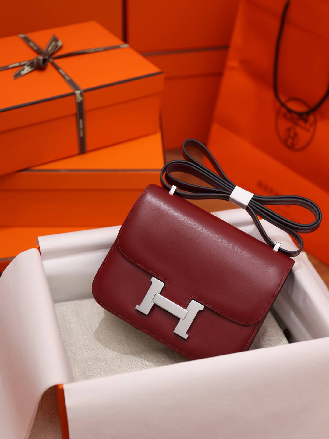 Shebag fully handmade Hermes Constance 19 red(Nov 2025 updated)-Best Quality Fake Louis Vuitton Bag Online Store, Replica designer bag ru