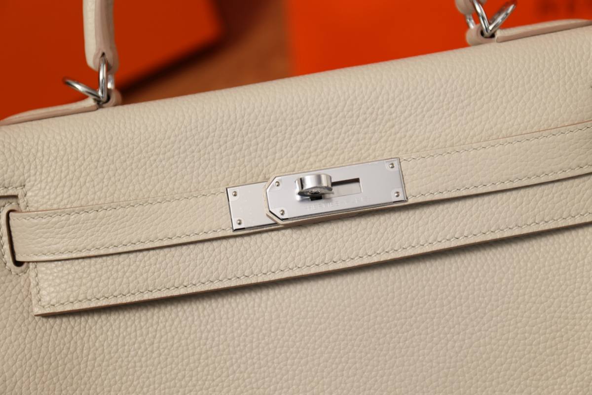 Shebag fully handmade Hermes Kelly 28 bag in white togo(Nov 2025 updated)-Best Quality Fake designer Bag Review, Replica designer bag ru