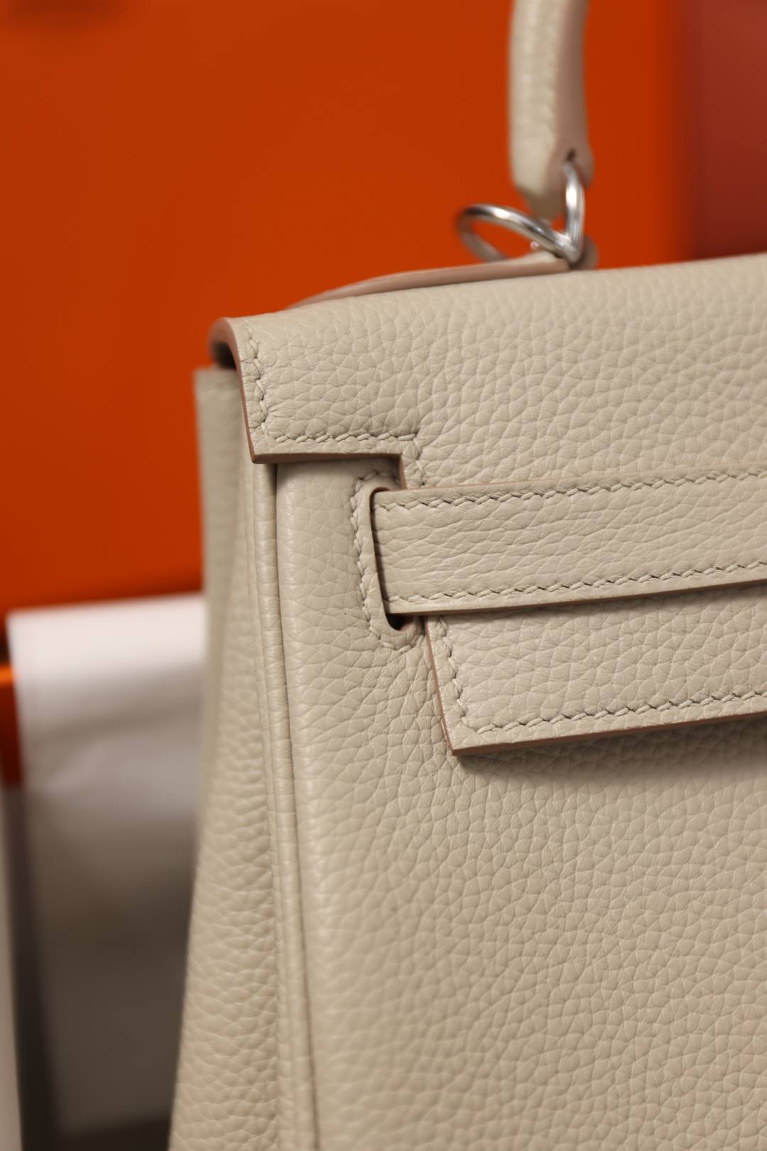 Shebag fully handmade Hermes Kelly 28 bag in white togo(Nov 2025 updated)-Best Quality Fake designer Bag Review, Replica designer bag ru