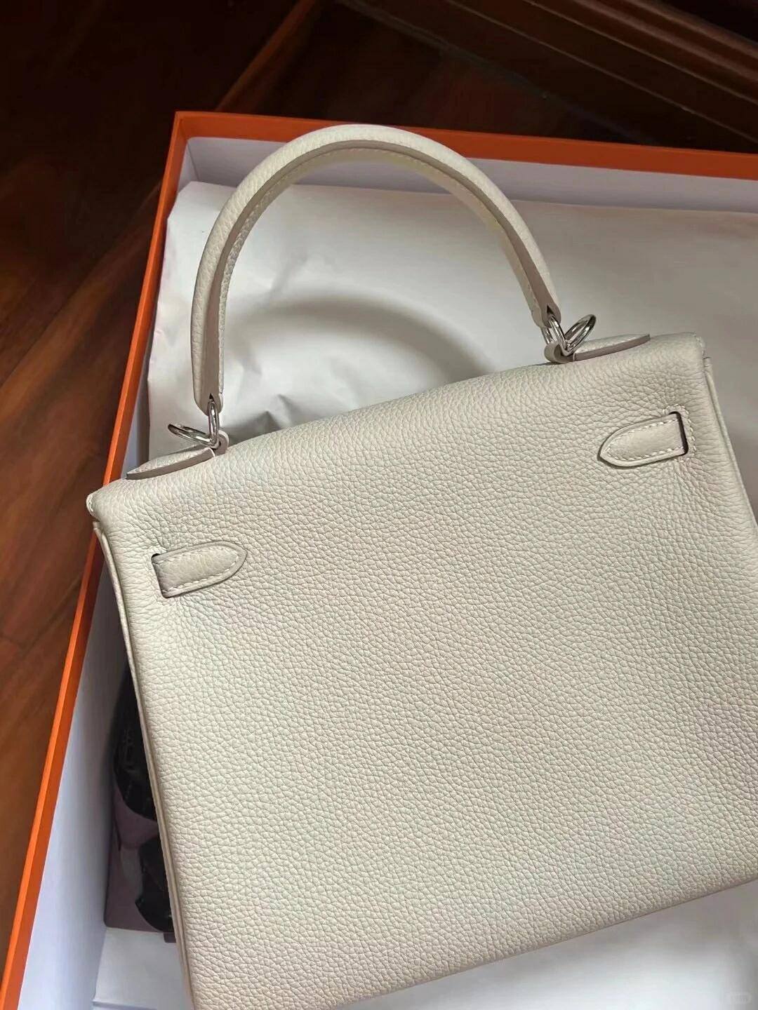 Shebag fully handmade Hermes Kelly 28 bag in white togo(Nov 2025 updated)-Best Quality Fake designer Bag Review, Replica designer bag ru