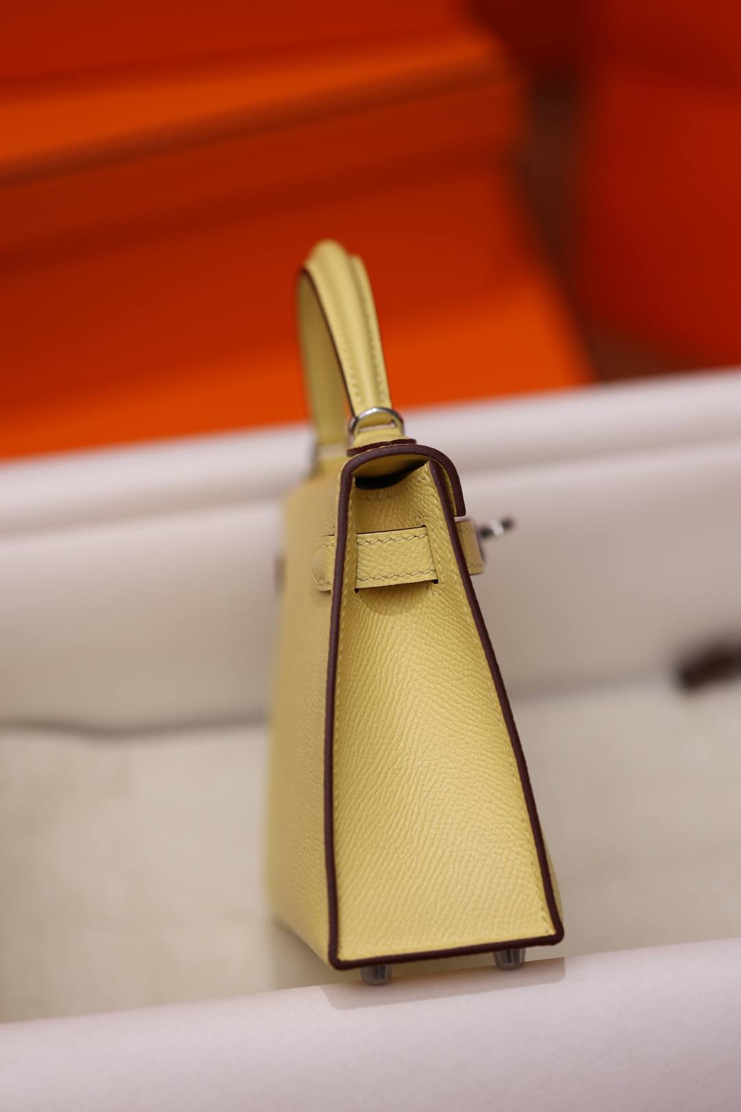 Shebag fully handmade Hermes mini Kelly 2 yellow Epsom(Dec 2025 updated)-Best Quality Fake Louis Vuitton Bag Nettbutikk, Replica designer bag ru