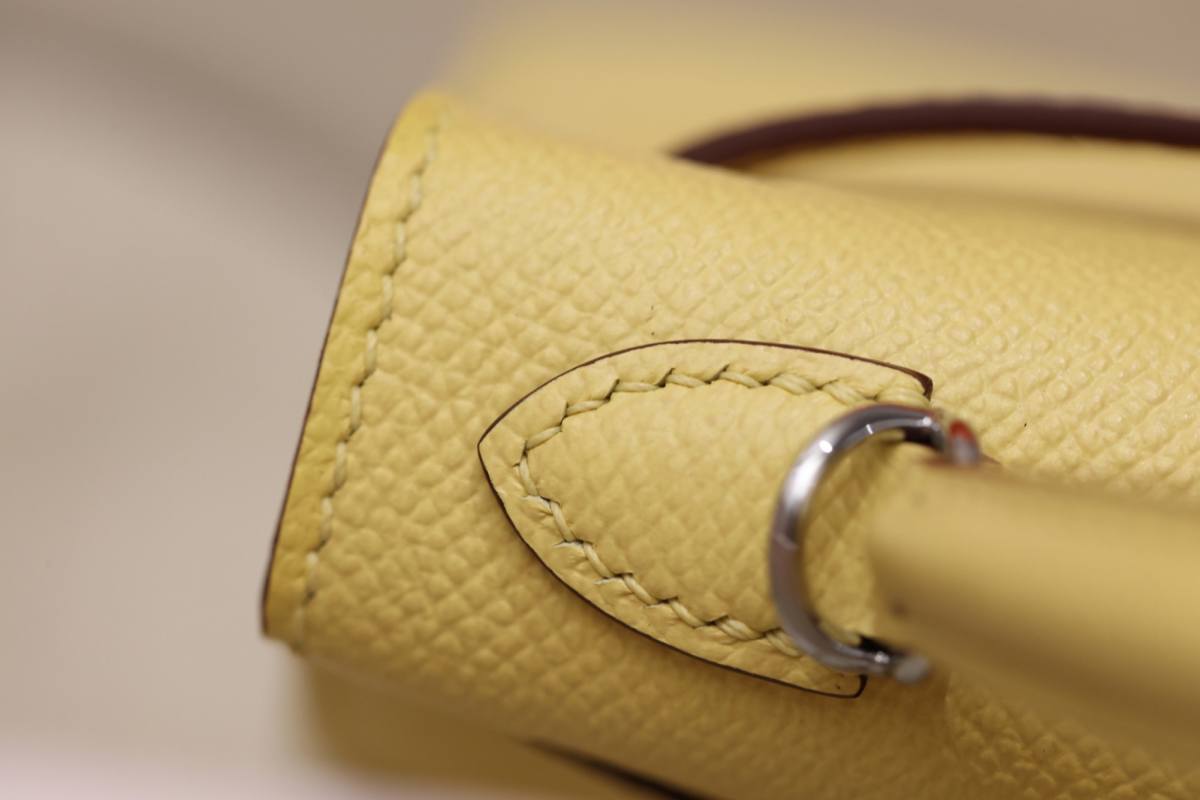Shebag fully handmade Hermes mini Kelly 2 yellow Epsom(Dec 2025 updated)-Best Quality Fake Louis Vuitton Bag Nettbutikk, Replica designer bag ru