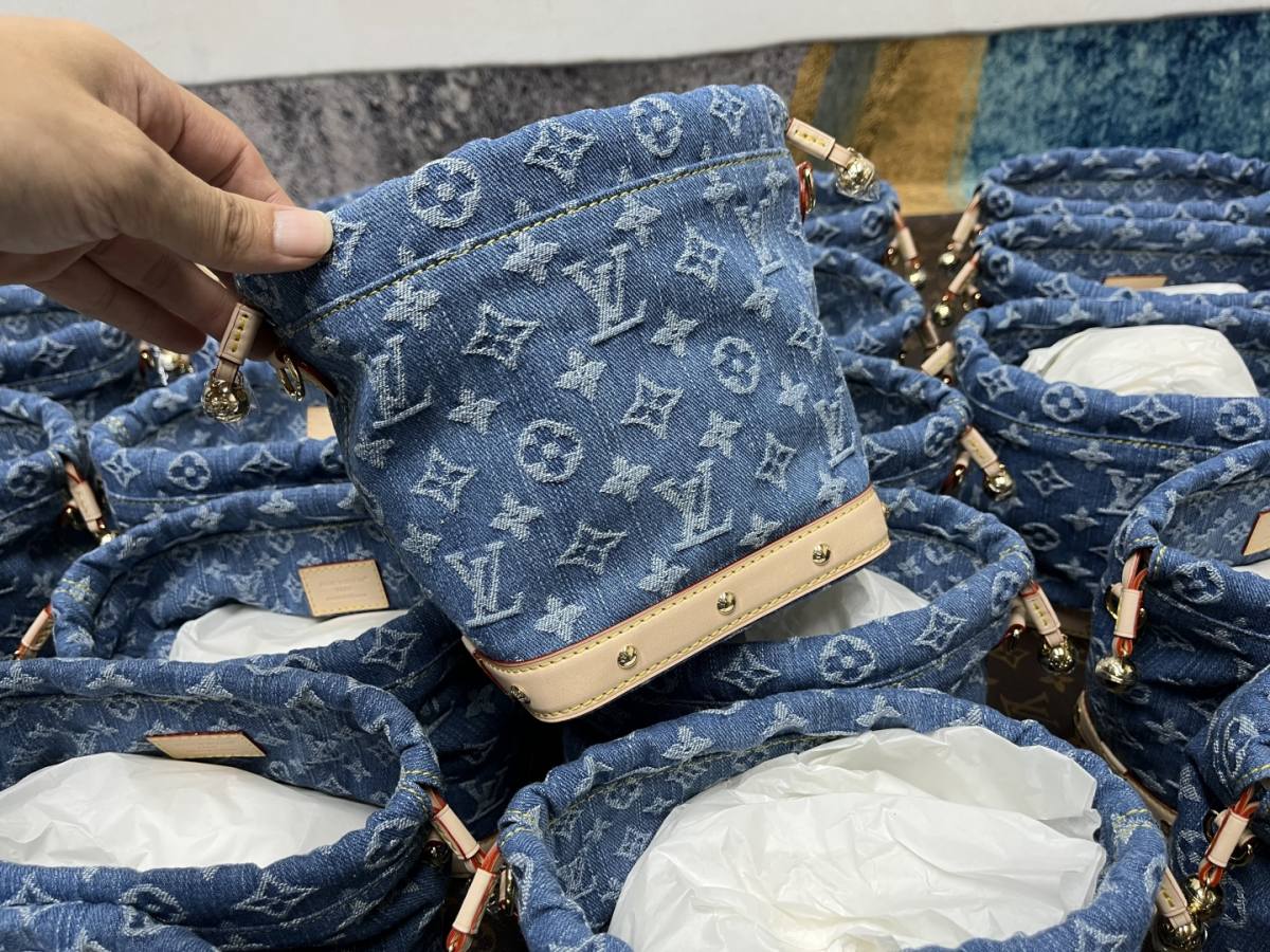 Shebag Super replica Louis Vuitton Nano Noe bag in Denim bag review(Dec 2025 updated)-Best Quality Fake Louis Vuitton Bag Online Store, Replica designer bag ru