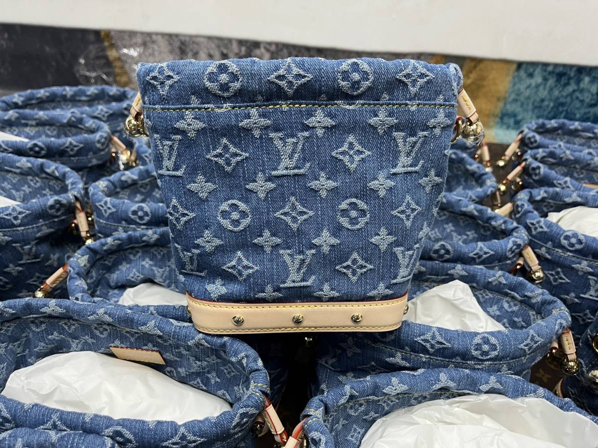 Shebag Super replica Louis Vuitton Nano Noe bag in Denim bag review(Dec 2025 updated)-Best Quality Fake Louis Vuitton Bag Online Store, Replica designer bag ru