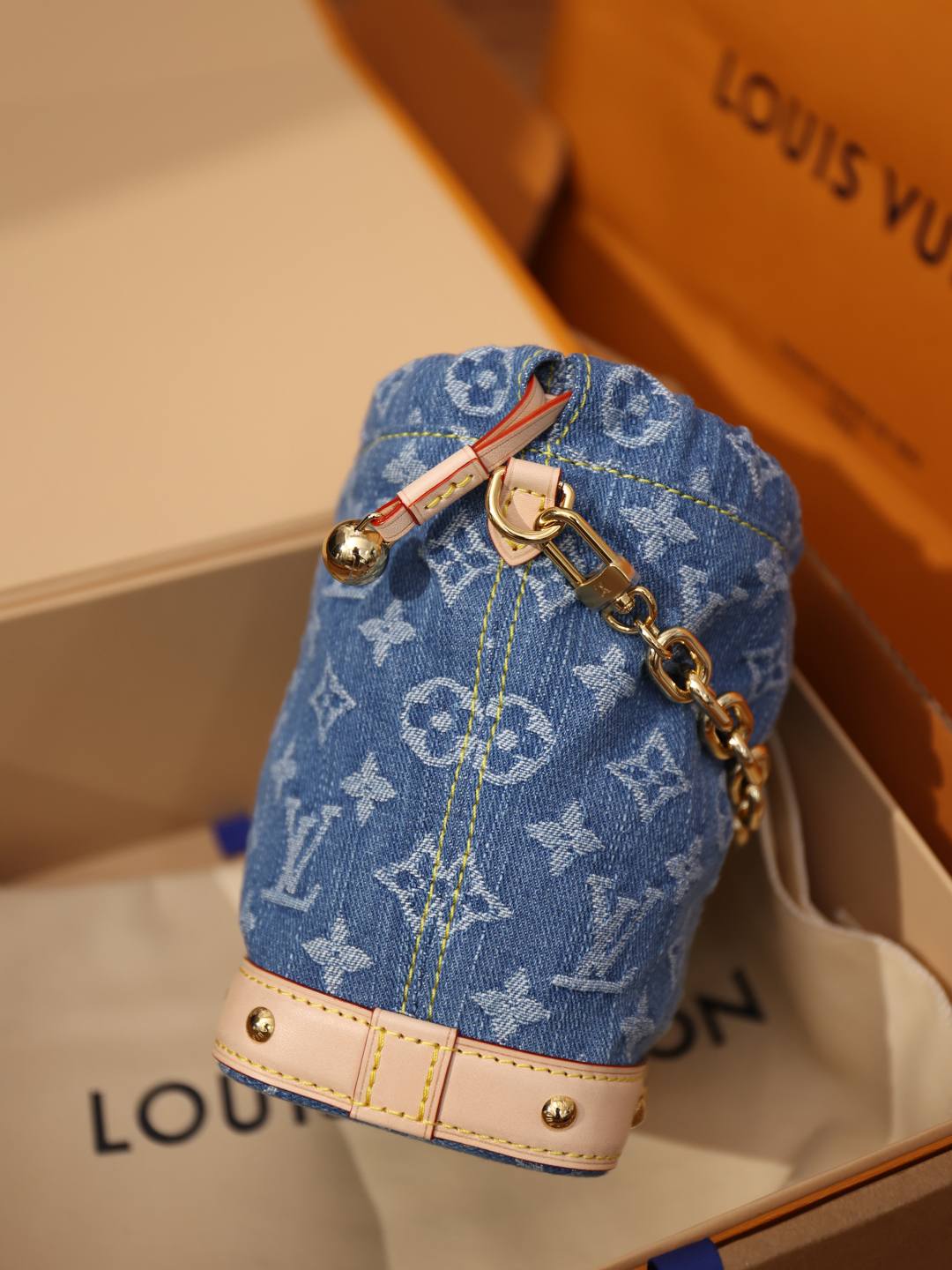 Shebag Super replica Louis Vuitton Nano Noe bag in Denim bag review(Dec 2025 updated)-Best Quality Fake Louis Vuitton Bag Online Store, Replica designer bag ru