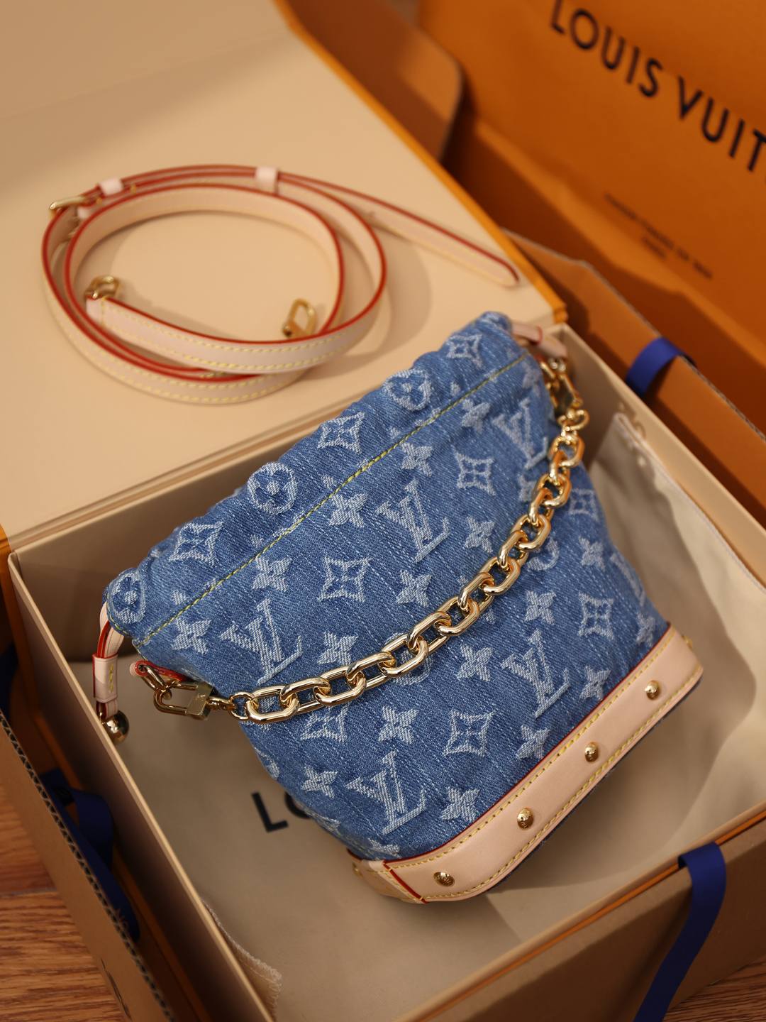 Shebag Super replica Louis Vuitton Nano Noe bag in Denim bag review(Dec 2025 updated)-Best Quality Fake Louis Vuitton Bag Online Store, Replica designer bag ru