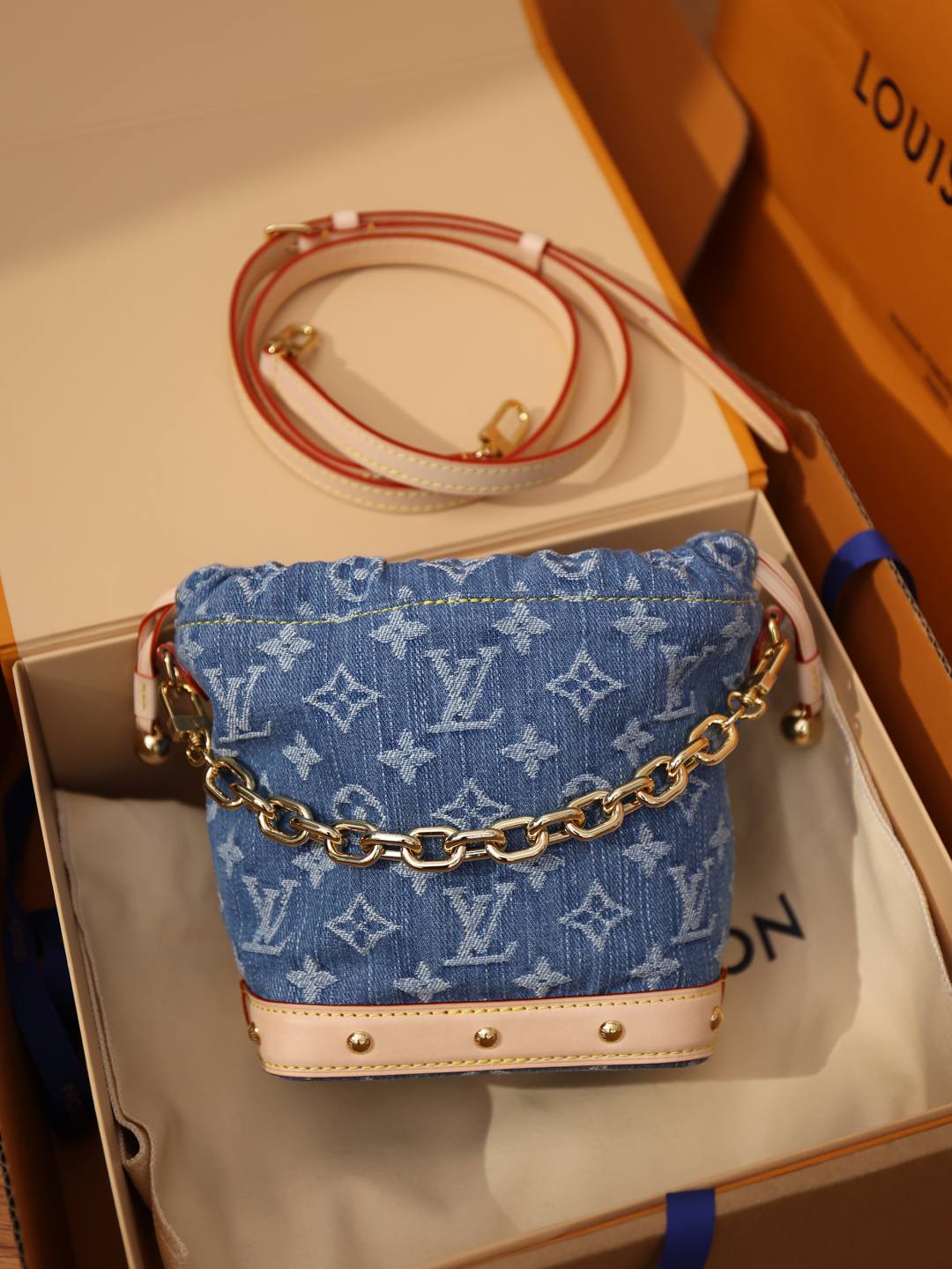 Shebag Super replica Louis Vuitton Nano Noe bag in Denim bag review(Dec 2025 updated)-Best Quality Fake Louis Vuitton Bag Online Store, Replica designer bag ru