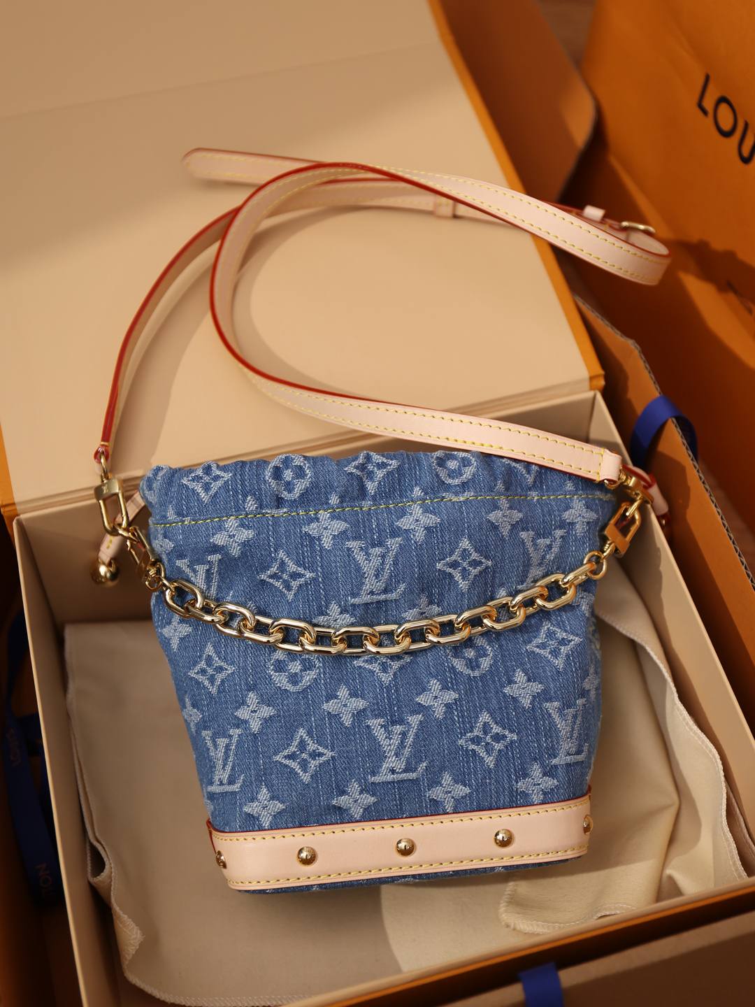 Shebag Super replica Louis Vuitton Nano Noe bag in Denim bag review(Dec 2025 updated)-Best Quality Fake Louis Vuitton Bag Online Store, Replica designer bag ru